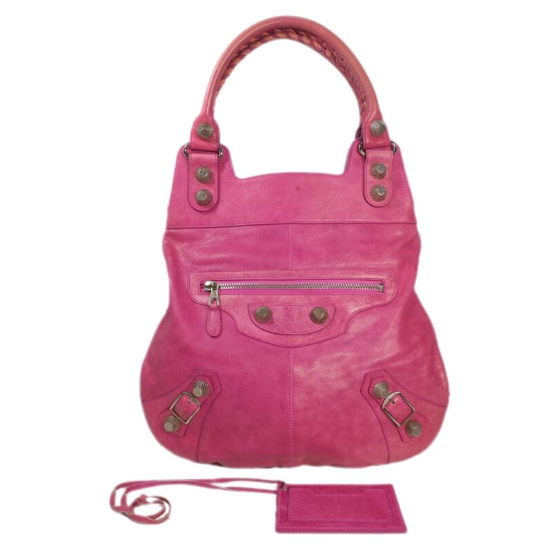 Balenciaga 192911 Magento Giant Slim Silver Hardware Hobo Bag-0