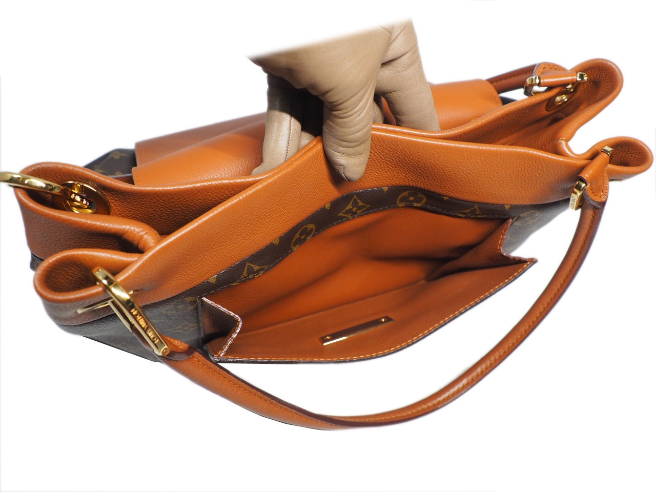 Louis Vuitton M40580 Camel Monogram Canvas Olympe Flap, Push lock Bag (SP0183)-38655