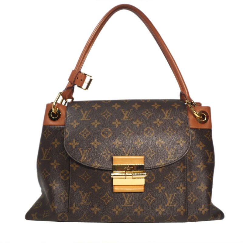 Louis Vuitton M40580 Camel Monogram Canvas Olympe Flap, Push lock Bag (SP0183)-0