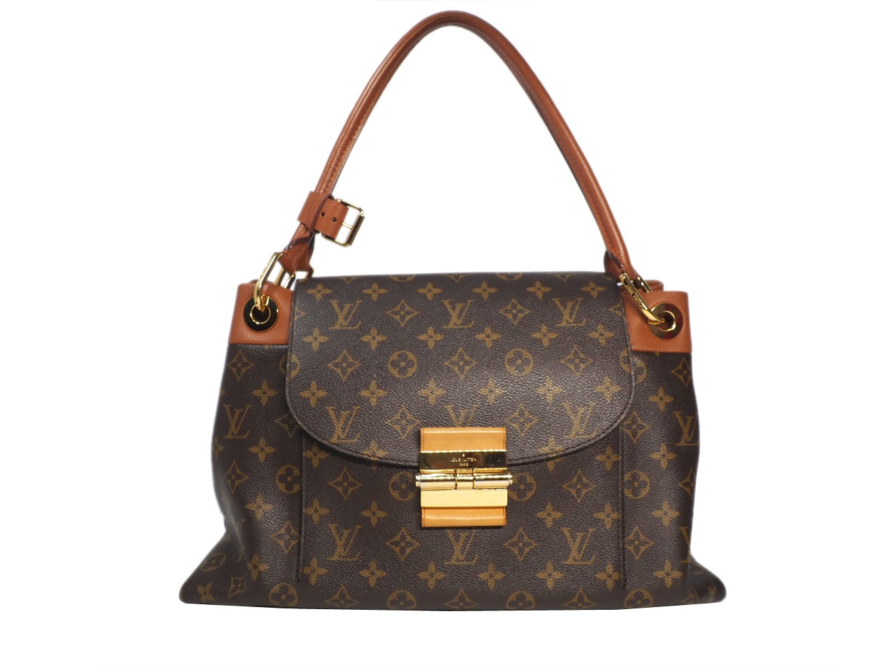 Louis Vuitton M40580 Camel Monogram Canvas Olympe Flap, Push lock Bag (SP0183)-0