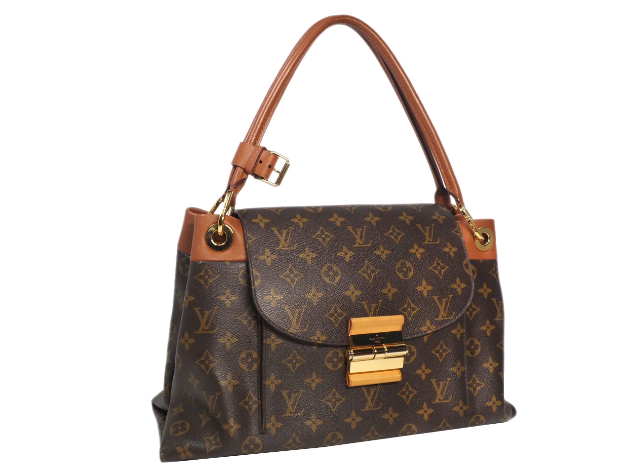 Louis Vuitton M40580 Camel Monogram Canvas Olympe Flap, Push lock Bag (SP0183)-38648