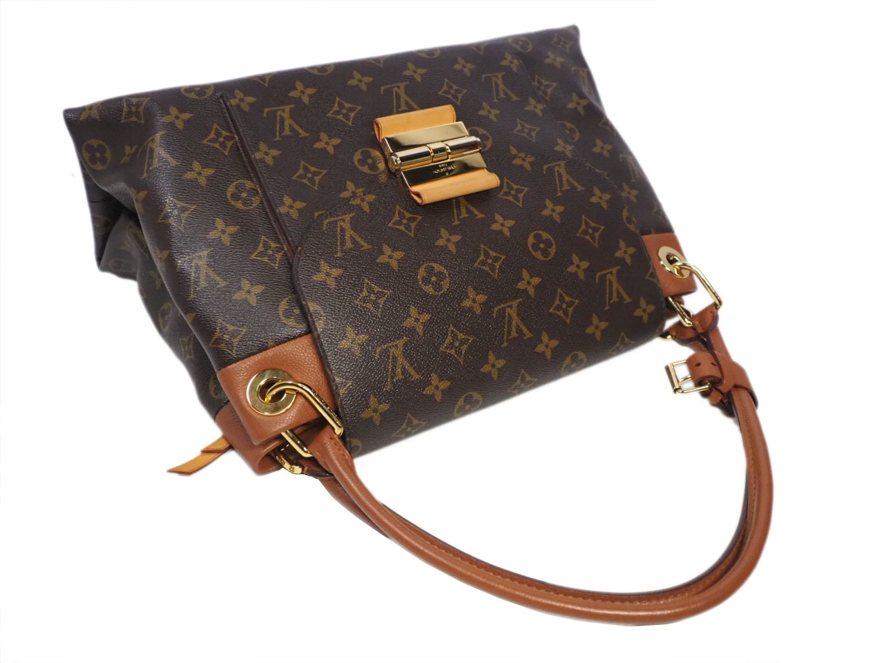 Louis Vuitton M40580 Camel Monogram Canvas Olympe Flap, Push lock Bag (SP0183)-38652