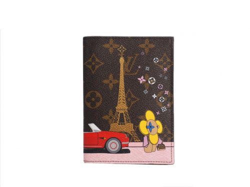 Louis Vuitton M68493 Passport Cover Wallet Christmas Animation Paris Eiffel -0