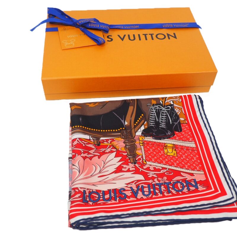 Louis Vuitton M76129 Signature Classic Beige 90x90cm Prive Square Silk Scarf -0
