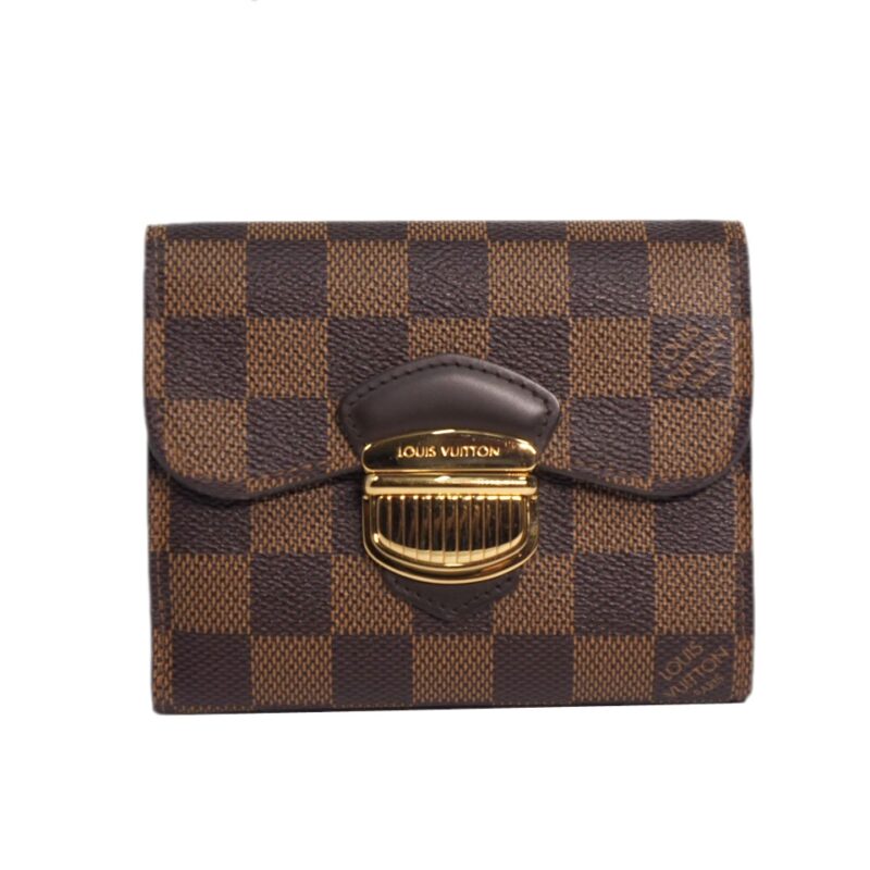 Louis Vuitton N60034 Damier Canvas Portefeuille Joy Bi-fold Wallet (TA4124)-0