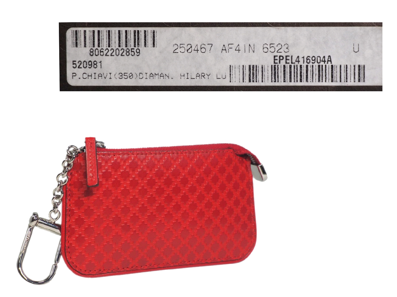 Gucci 250467 Red Leather Diamante Coin /Key Purse Holder-39720