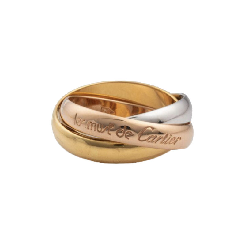 Cartier Classic Trinity Ring, White Gold, Yellow Gold , Rose Gold Size 48