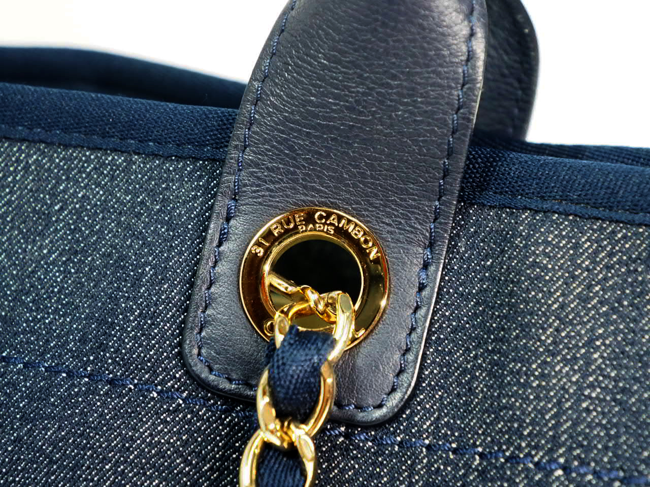 Chanel 176709907 S/S12 Blue Denim Cabas Large Tote - Image 6