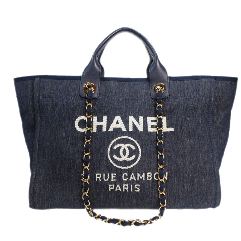 Chanel 176709907 S/S12 Blue Denim Cabas Large Tote