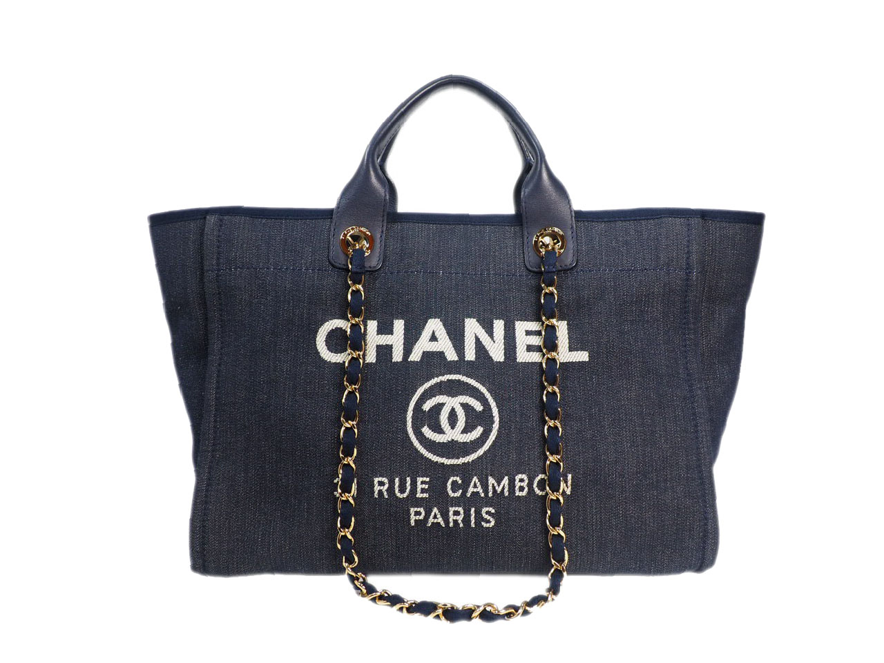 Chanel 176709907 S/S12 Blue Denim Cabas Large Tote