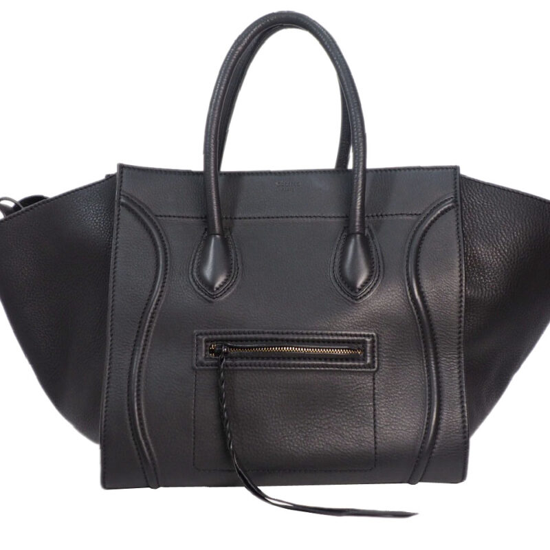 Celine 169953MCC Medium Phantom Luggage Black Calf