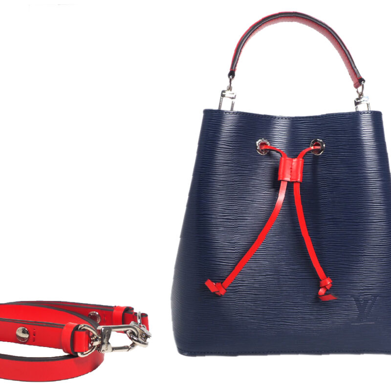 Louis Vuitton M54367 Epi Leather Blue/ Red NEONOE MM Bucket Bag (SA0129)