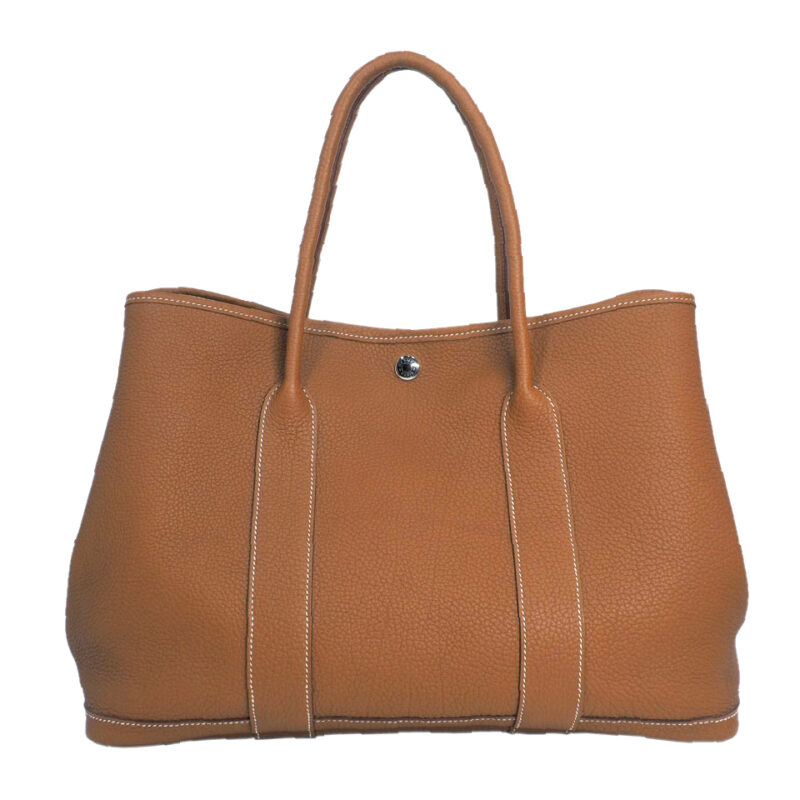 Hermes Garden Party 36cm Gold P Stamp Document Tote