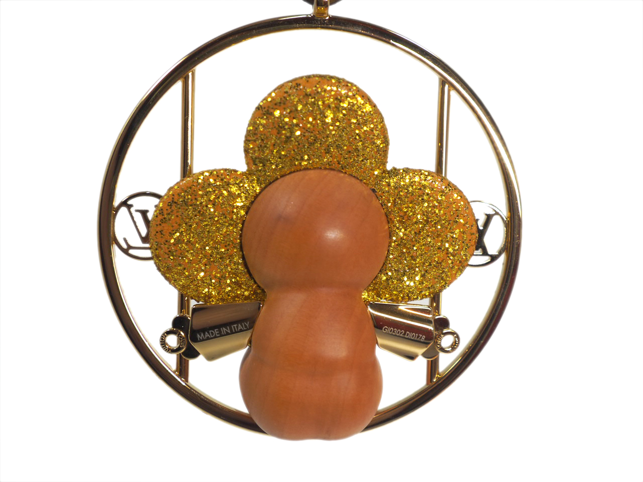 Louis Vuitton GI0302 Glitter Gold Decoration Vivienne Swing Ornament / Bag Charm - Image 3