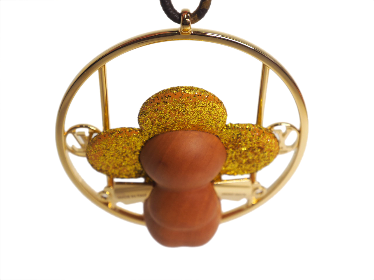 Louis Vuitton GI0302 Glitter Gold Decoration Vivienne Swing Ornament / Bag Charm - Image 5