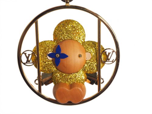 Louis Vuitton GI0302 Glitter Gold Decoration Vivienne Swing Ornament / Bag Charm