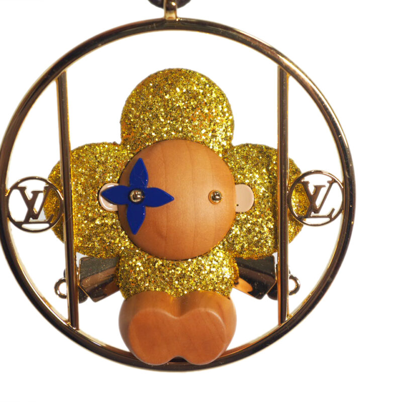 Louis Vuitton GI0302  Glitter Gold Decoration Vivienne Swing Ornament / Bag Charm