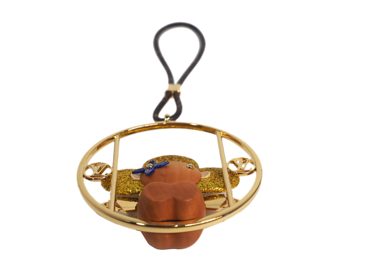 Louis Vuitton GI0302 Glitter Gold Decoration Vivienne Swing Ornament / Bag Charm - Image 6