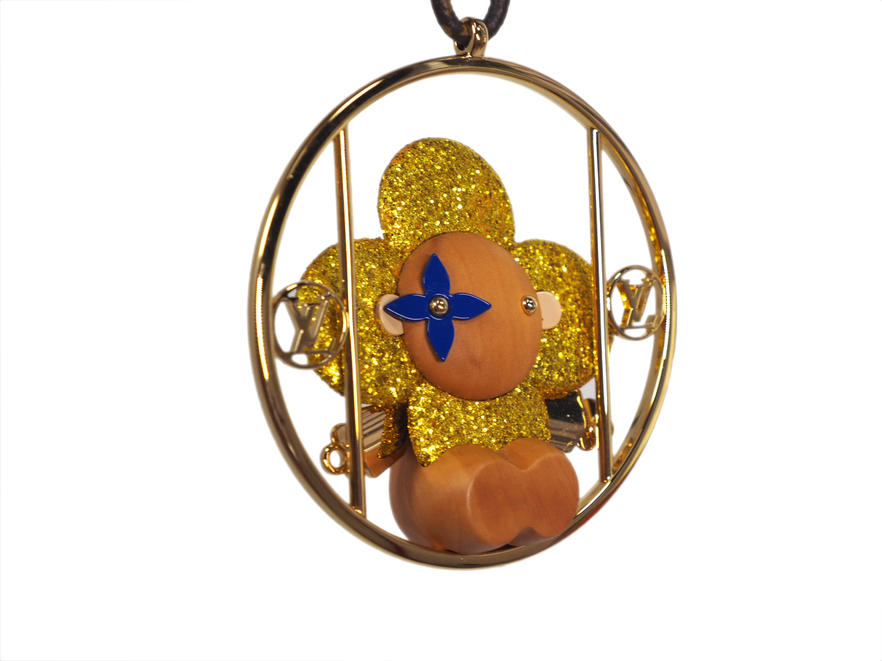 Louis Vuitton GI0302 Glitter Gold Decoration Vivienne Swing Ornament / Bag Charm - Image 7