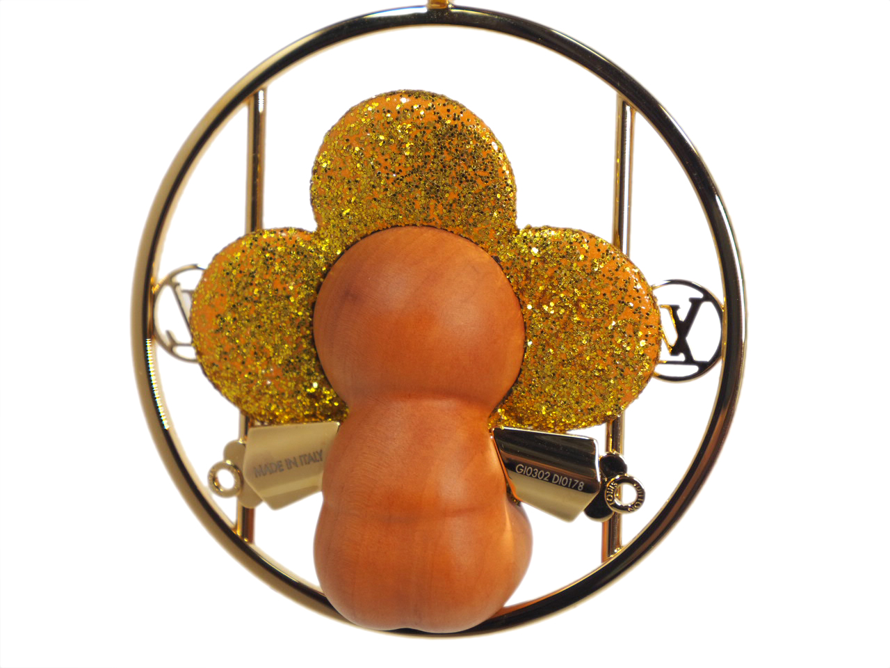 Louis Vuitton GI0302 Glitter Gold Decoration Vivienne Swing Ornament / Bag Charm - Image 9