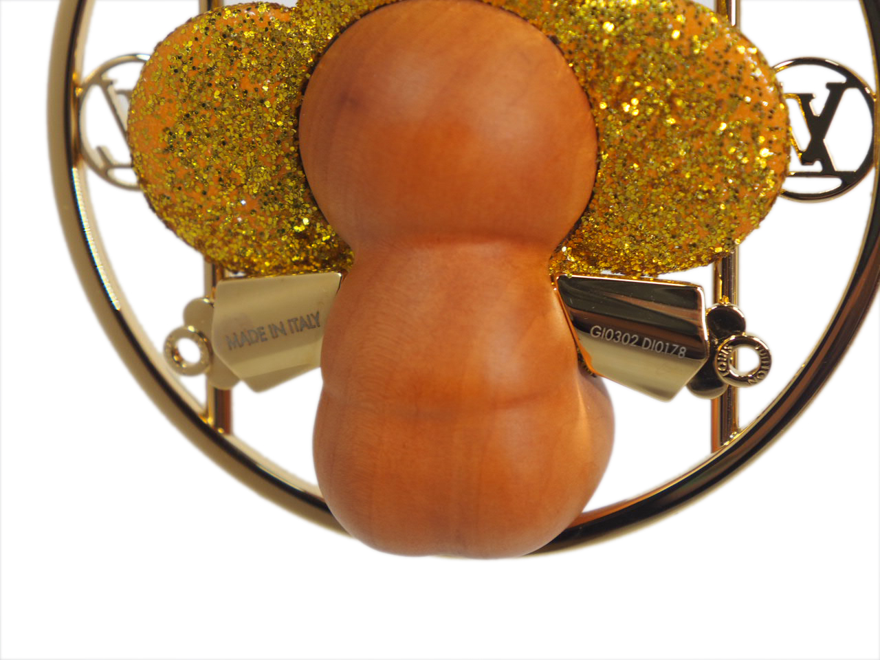 Louis Vuitton GI0302 Glitter Gold Decoration Vivienne Swing Ornament / Bag Charm - Image 10