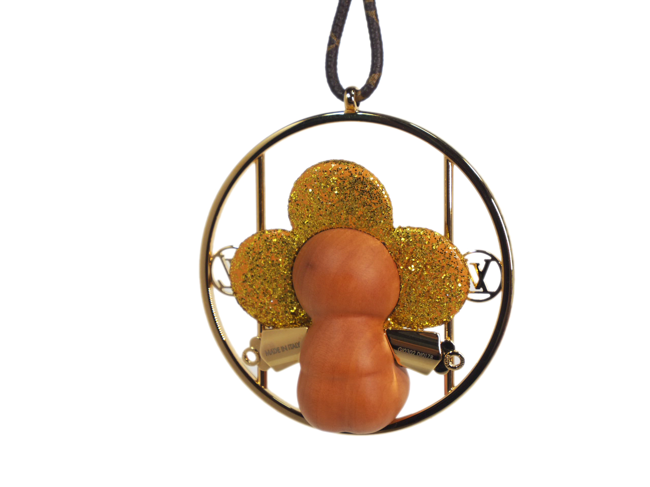 Louis Vuitton GI0302 Glitter Gold Decoration Vivienne Swing Ornament / Bag Charm - Image 11