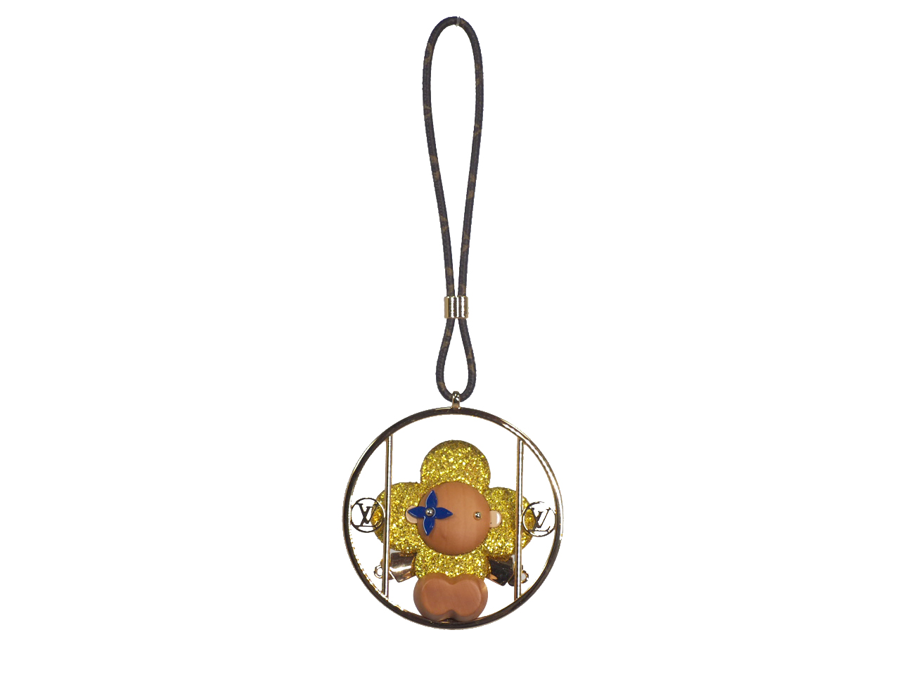 Louis Vuitton GI0302 Glitter Gold Decoration Vivienne Swing Ornament / Bag Charm - Image 13
