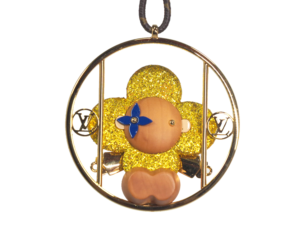 Louis Vuitton GI0302 Glitter Gold Decoration Vivienne Swing Ornament / Bag Charm - Image 12