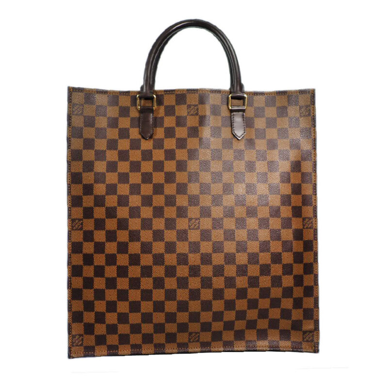 Louis Vuitton N51140 Damier Ebene Canvas Sac Plat (CT1112) Document/ Laptop Tote Bag