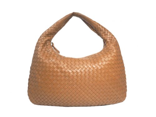 Bottega Veneta 115653 Walnut Brown Woven Hobo Small