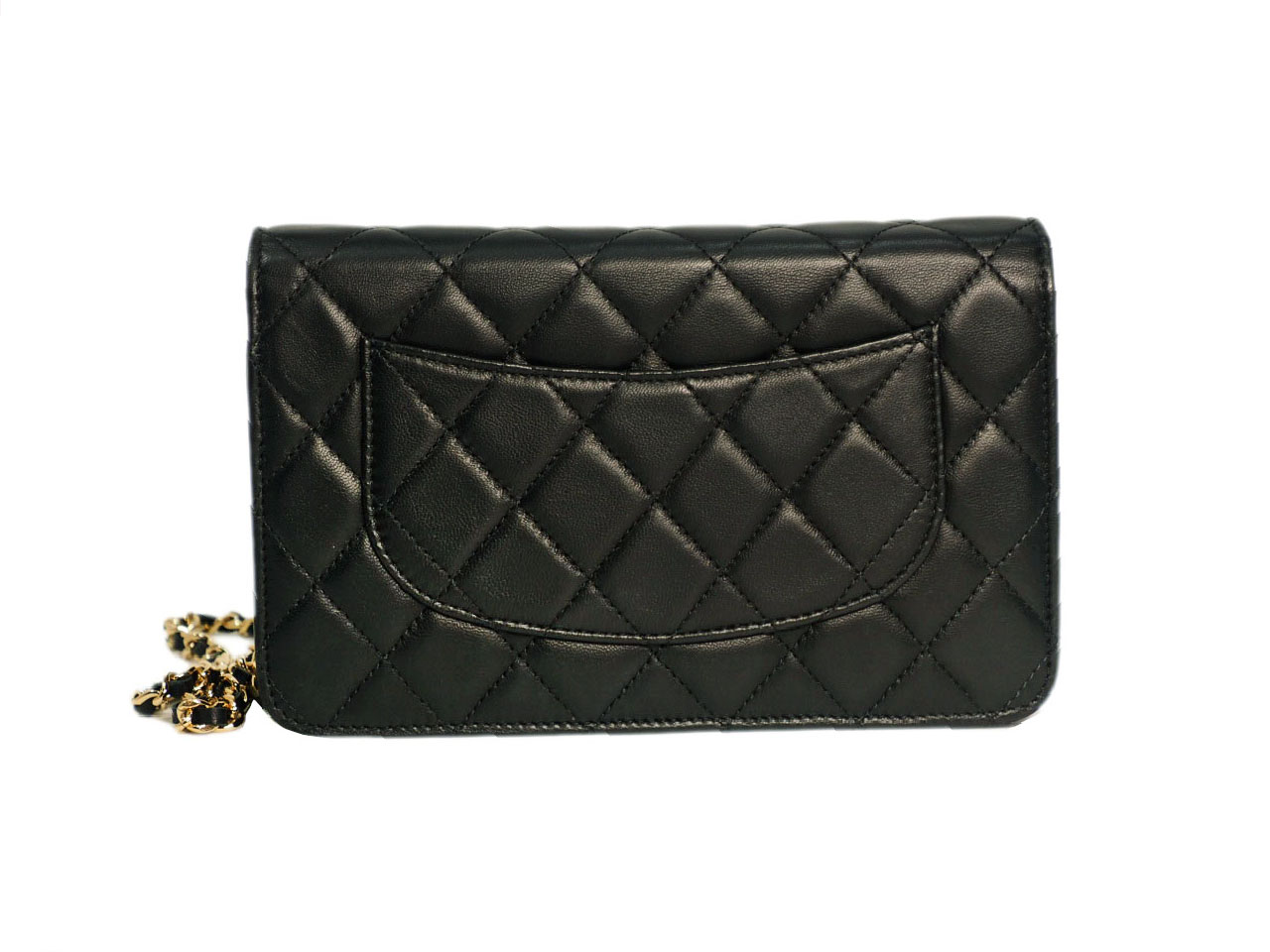 Chanel 16834454 Black Lambskin Wallet on Chain Gold Hardware - Image 3