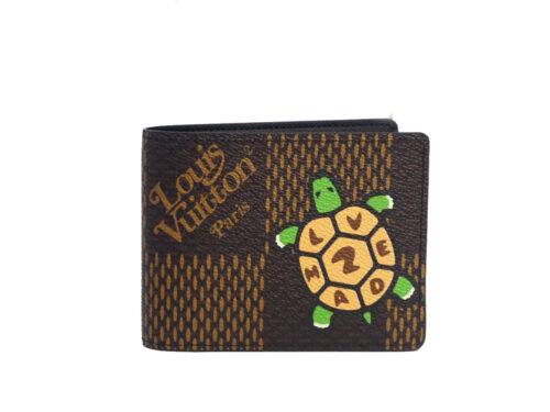 Louis Vuitton N60396 Giant Damier Ebene canvas with Tortoise “LV made” Multiple Wallet (RA3260)