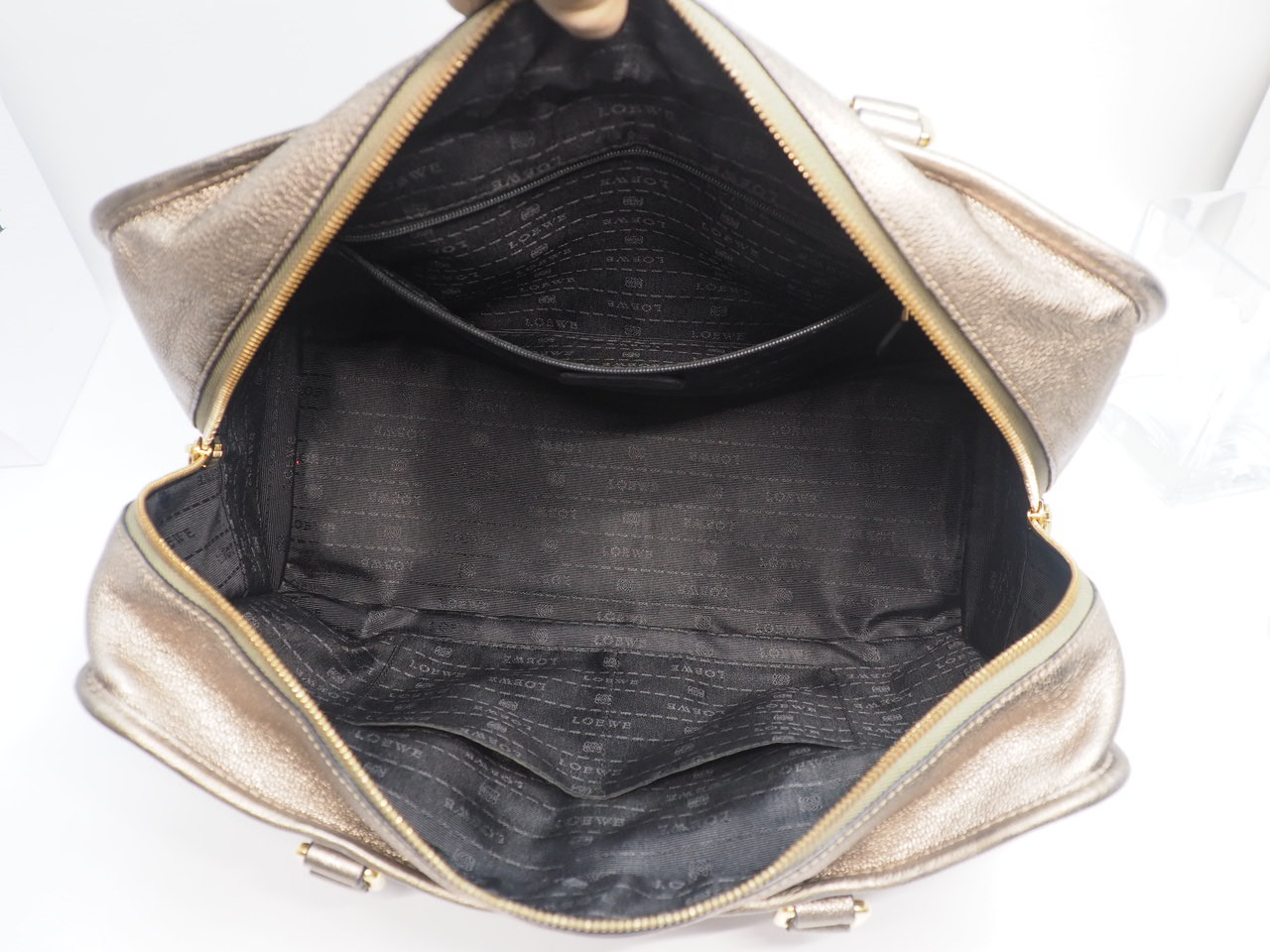 Loewe Limited Collection Gold/ Bronze Goat Leather Amazona 32 Large Tote/ Laptop - Image 11