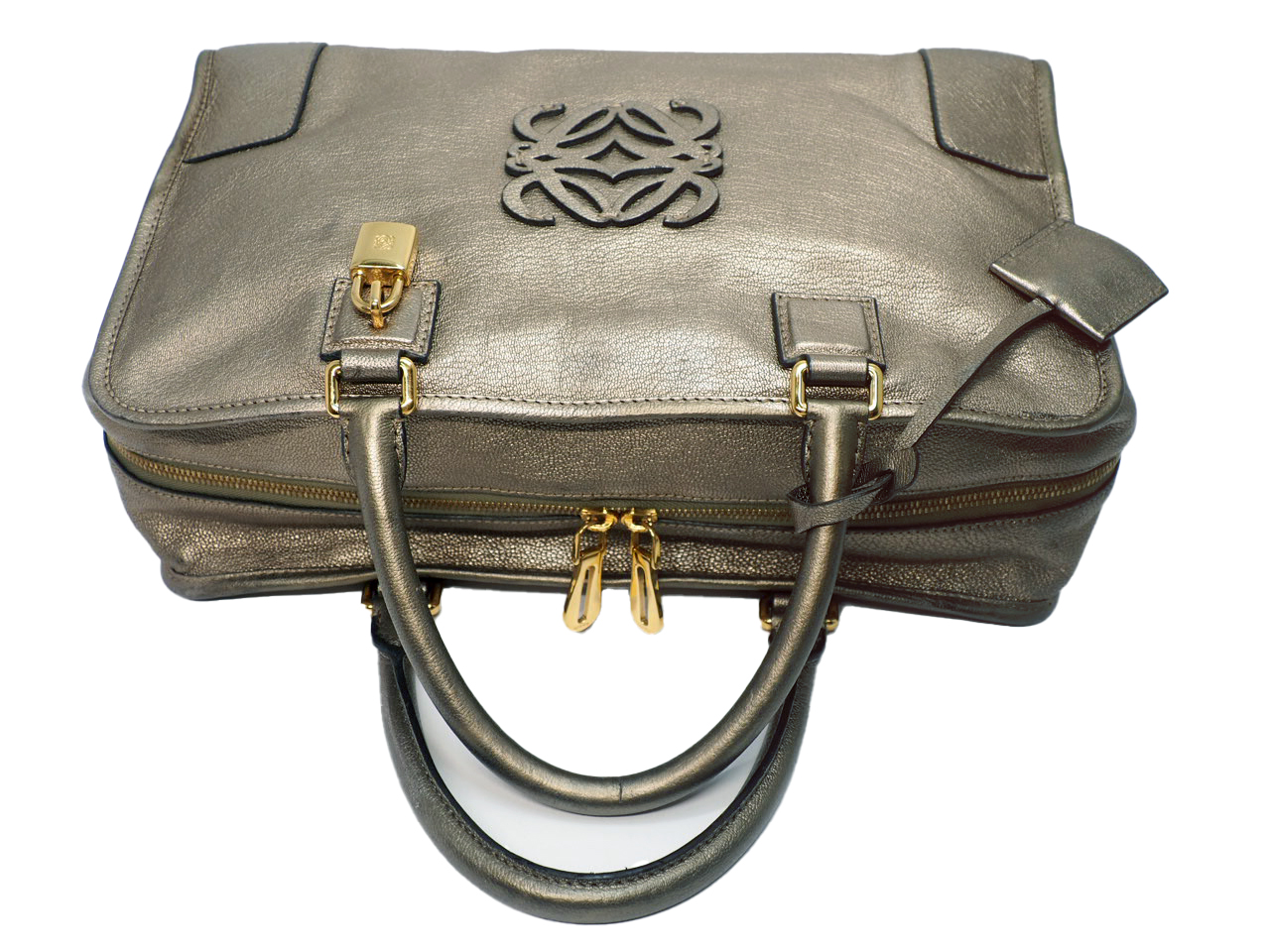 Loewe Limited Collection Gold/ Bronze Goat Leather Amazona 32 Large Tote/ Laptop - Image 4
