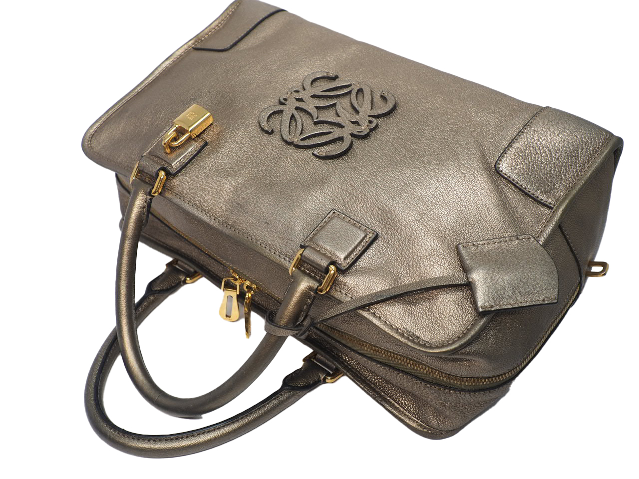 Loewe Limited Collection Gold/ Bronze Goat Leather Amazona 32 Large Tote/ Laptop - Image 5