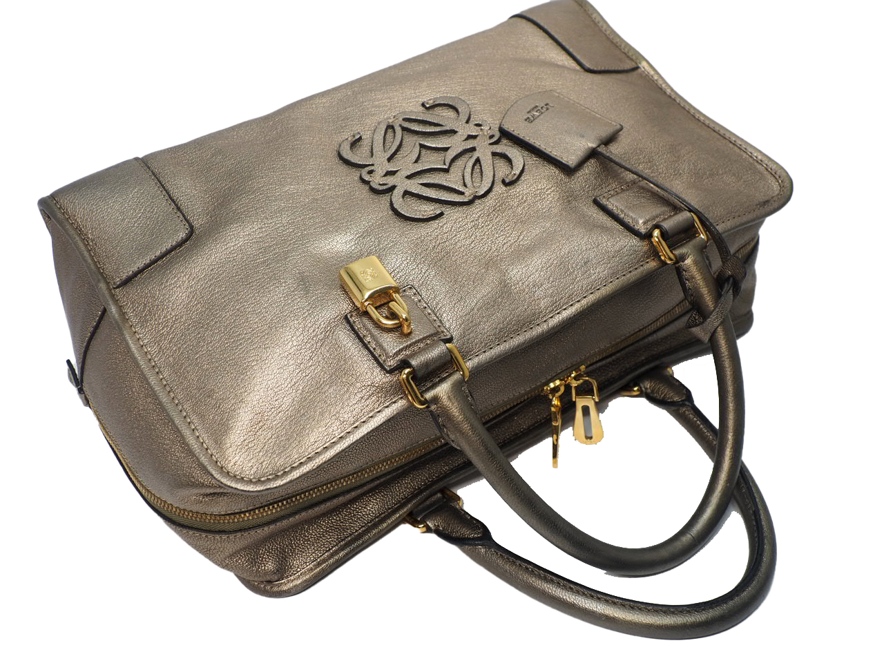 Loewe Limited Collection Gold/ Bronze Goat Leather Amazona 32 Large Tote/ Laptop - Image 6