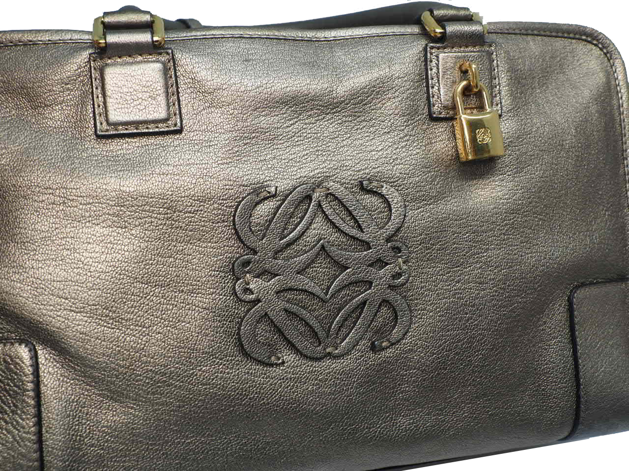 Loewe Limited Collection Gold/ Bronze Goat Leather Amazona 32 Large Tote/ Laptop - Image 8