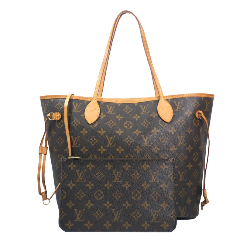 Louis Vuitton Monogram M40995 Neverfull MM Shopping Bag with Clutch (SF4137)(SF3187)