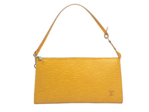 Louis Vuitton M52949 Epi Leather Jaune Yellow/ Purple Accessories Pouch (AR0091)