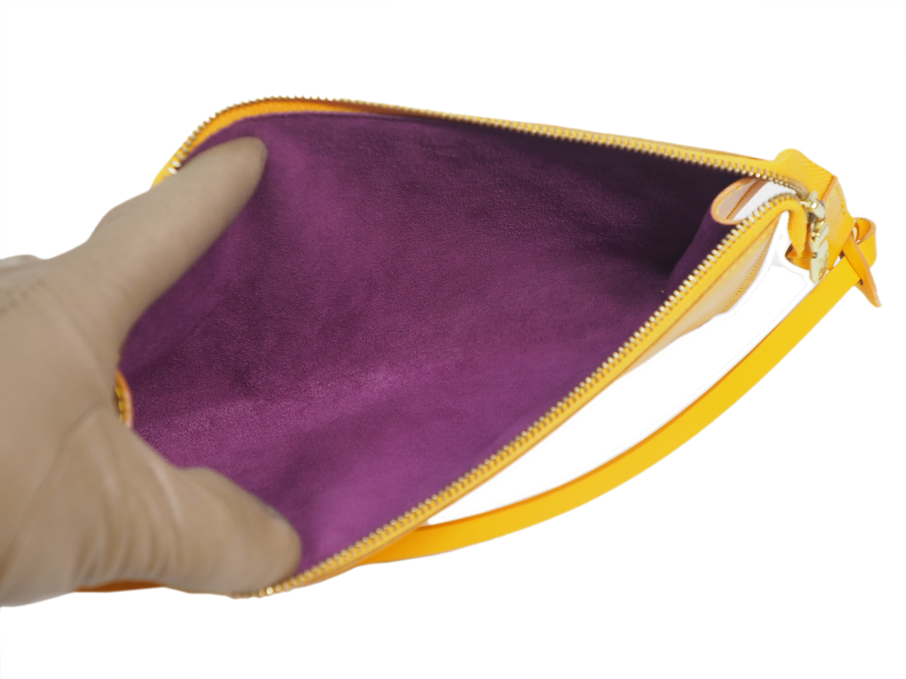 Louis Vuitton Epi Leather Yellow/ Purple Accessories Pouch (AR1022) - Image 9