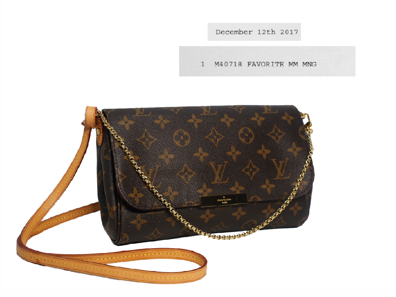 Louis Vuitton M40718 Monogram Canvas Favorite MM Crossbody Bag (AA3177) - Image 2