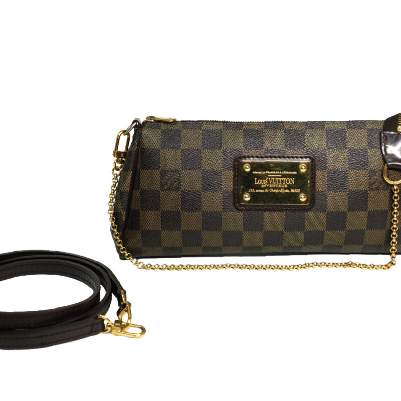 Louis Vuitton N55213 Damier Canvas Eva Clutch with Strap (DU3088)