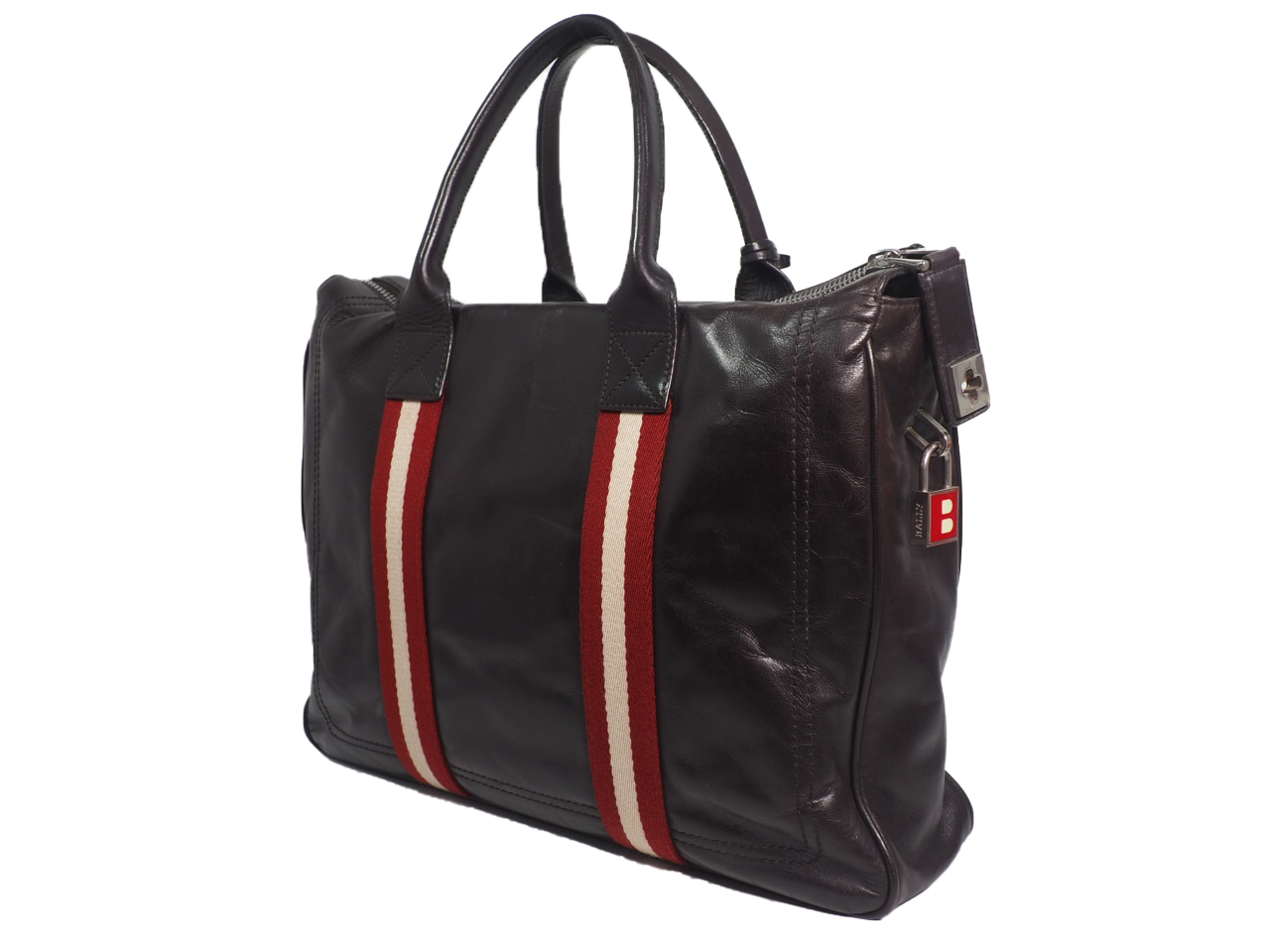 Bally Brown Soft Calf Leather Business Document/ Laptop Tote - Image 6