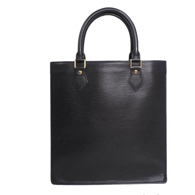 Louis Vuitton M52742 Epi Leather Black Sac Plat PM (RI0035) Document/ Laptop Tote Bag