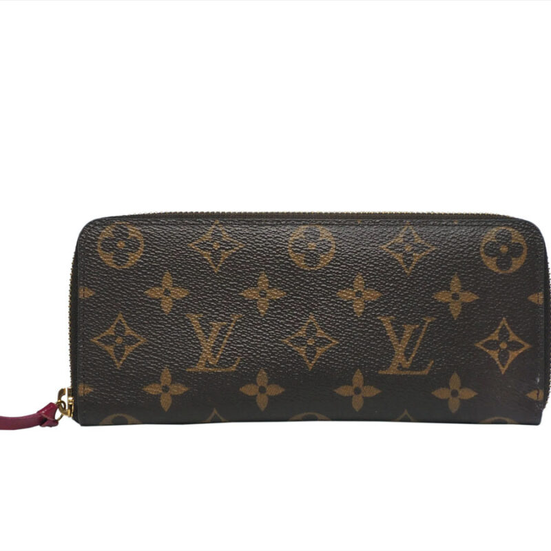 Louis Vuitton M60742 Monogram Canvas Fuchsia Clemence Wallet (CT3149)
