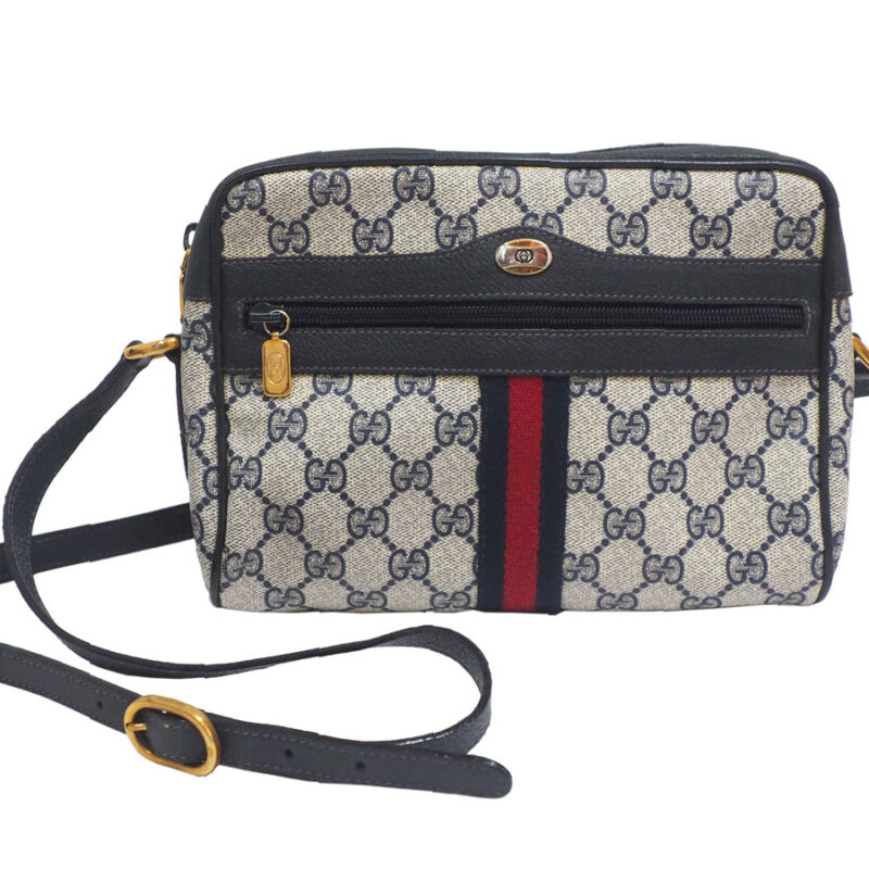 Gucci Vintage 56.02.004 Blue Web GG Crossbody Bag