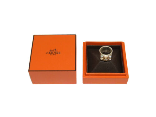 Hermes Silver 925 Collier de Chien Ring, Large Model, GM Size 48