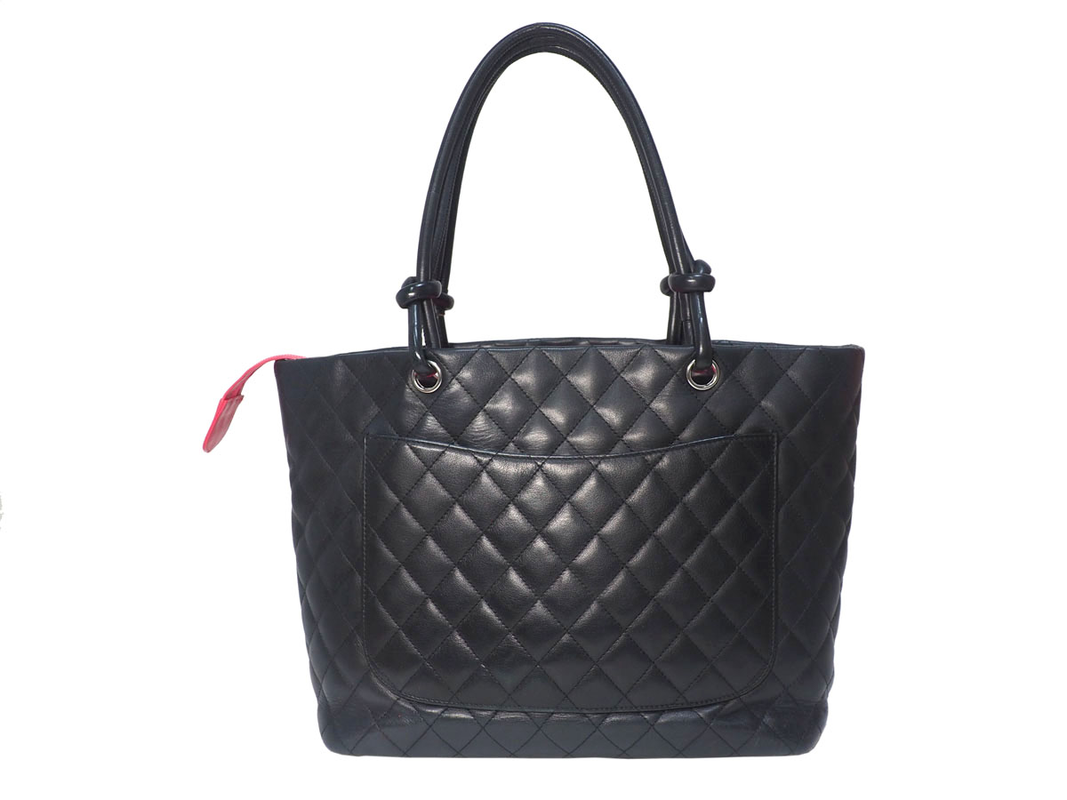 Chanel 15135898 Cambon Quilted Black CC Shopping Large Tote - Image 3