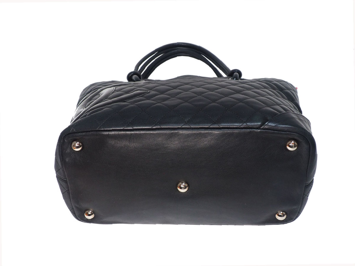 Chanel 15135898 Cambon Quilted Black CC Shopping Large Tote - Image 6