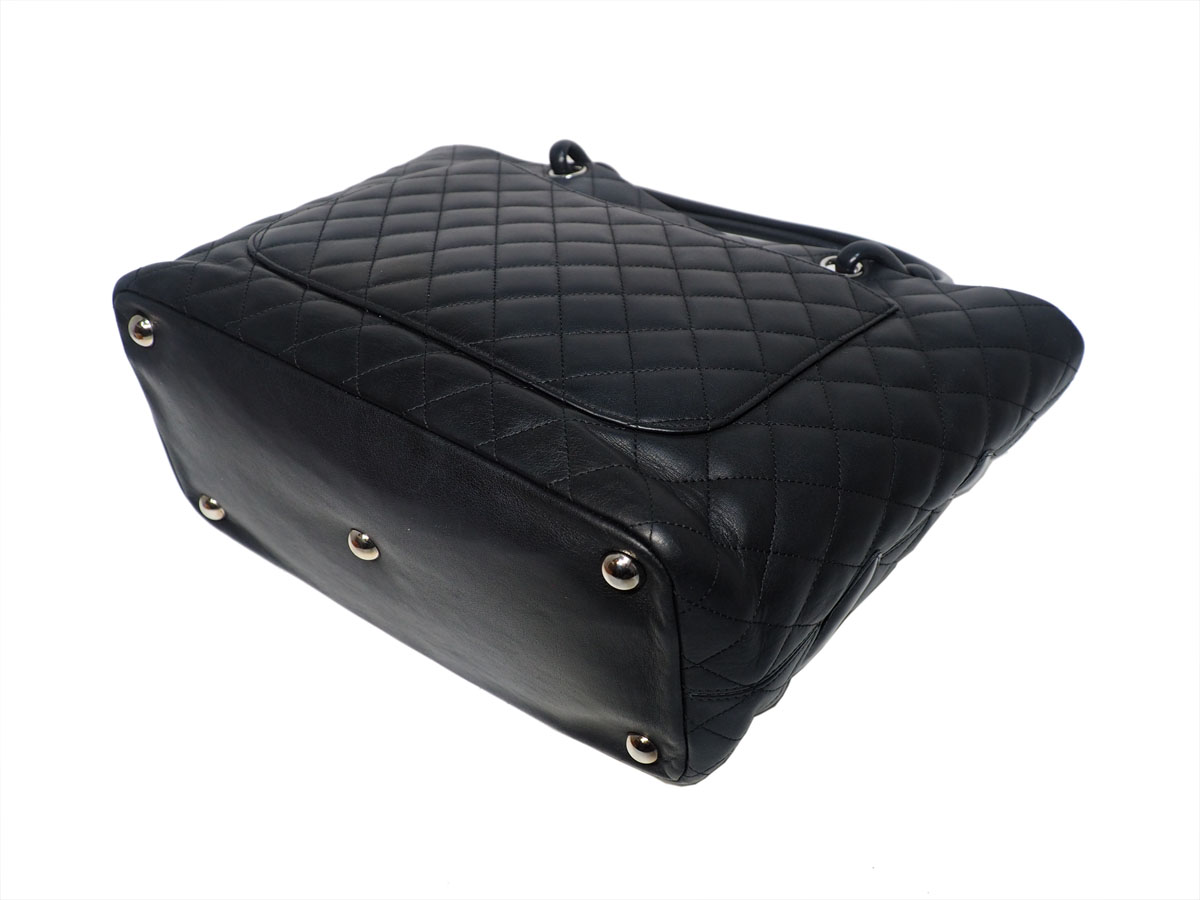 Chanel 15135898 Cambon Quilted Black CC Shopping Large Tote - Image 9